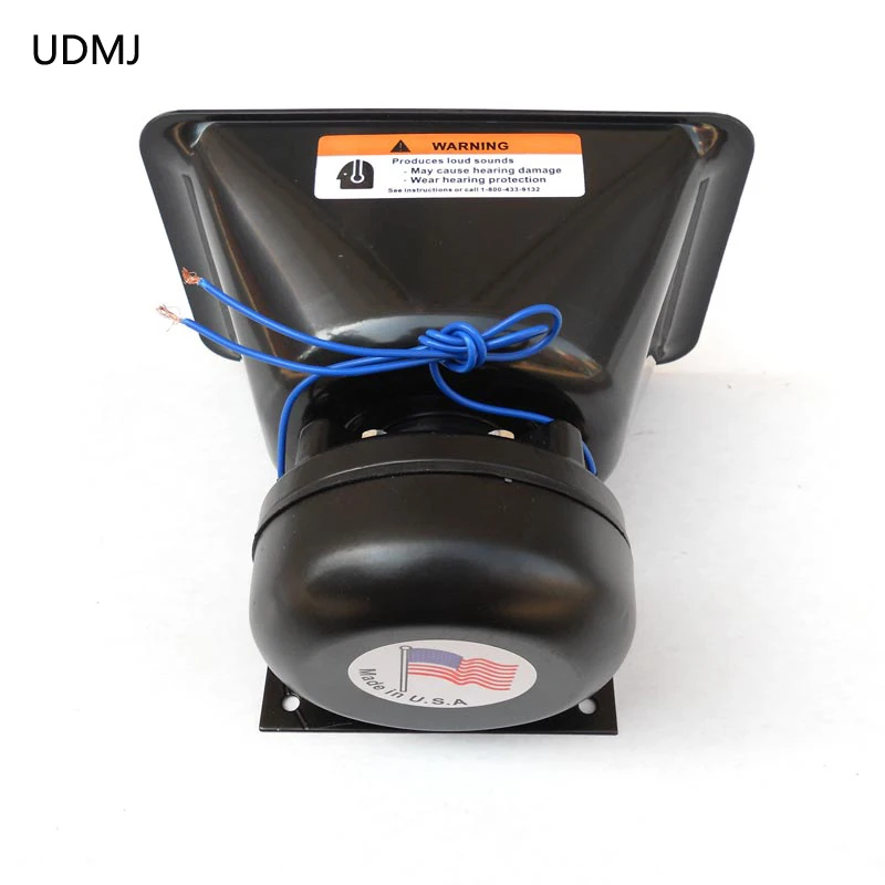 UDMJ 200W 12V Waterproof Car Alarm Siren Horn Loudspeaker Horn Police Siren Megaphone Loudspeaker Electronic Horn Buzzer Speaker