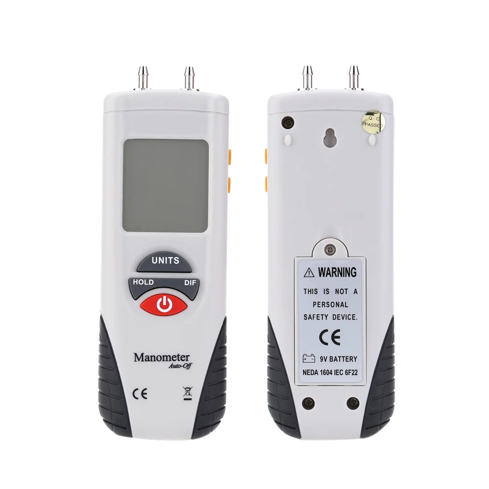 High performance LCD HT-1890 Digital Manometer Air Pressure Meter air pressure Differential Gauge 55H2O to +55H2O Data Hold