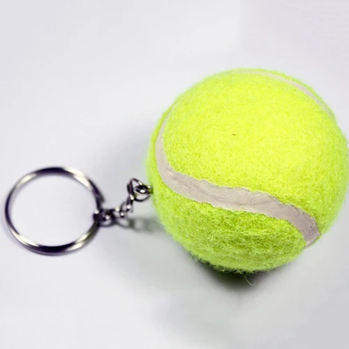 New Arrival Creative Artificial 3D Tennis Ball Pendant Keyring  Lovely Key Chain