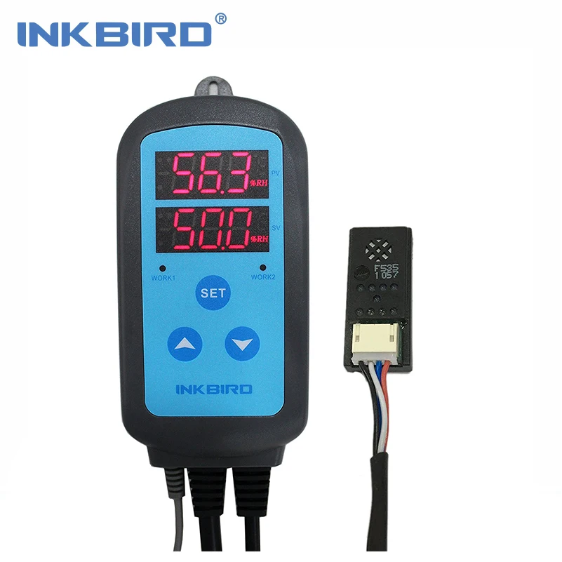 Imagem -03 - Inkbird Conjunto Combinado Pré-wired Digital Dural Estágio Controlador de Umidade Ihc200 e Aquecimento Controlador de Temperatura de Refrigeração Itc308