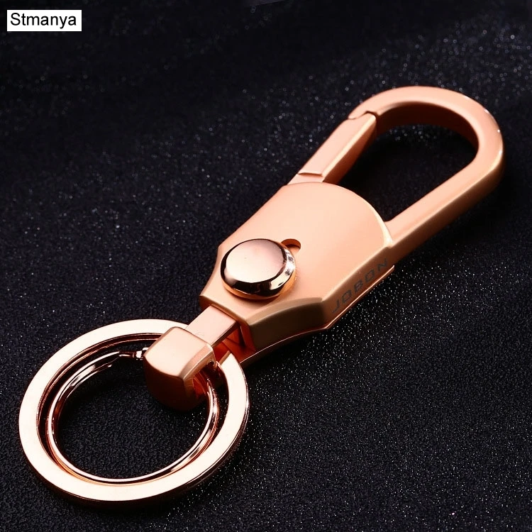 

New Top Car Key Chain Men Women Brand Waist hanging Key Holder Car Key Ring Metal Keychain Business Gift Jewelry K1162