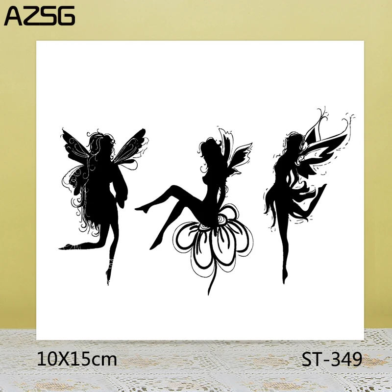 AZSG Different Postures Girl / Fairy Clear Stamps/Seals For DIY Scrapbooking/Card Making/Album Decorative Silicone Stamp Crafts