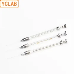 YCLAB Micro Injector 25/50/100/250/500/1000/2500/10000uL Glass Syringe Luer Replaceable Locking Head Lab Chemistry Equipment