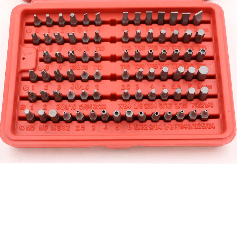 100 stücke Sicherheit Hex Bit Werkzeug Set Torx Hex Bohrer Stern Schraubenschlüssel Schraubendreher Tri-Flügel Torx Schlüssel Hex Befestigungen schraubendreher Bit – Detail 7