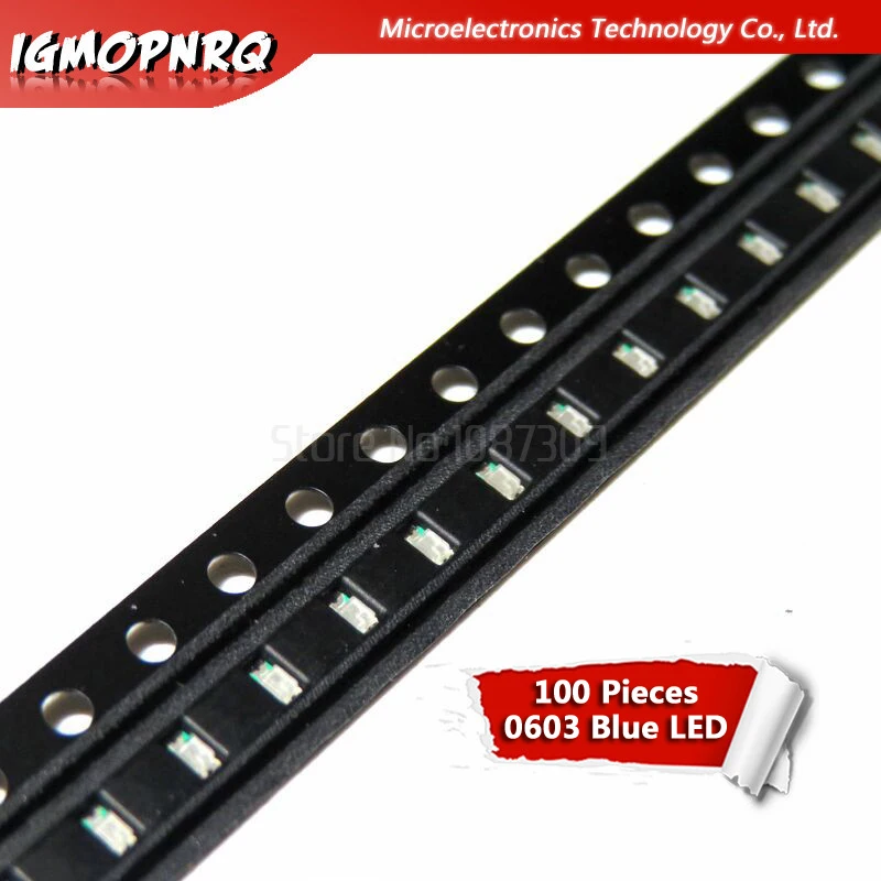 

100pcs Blue 0603 SMD LED diodes light