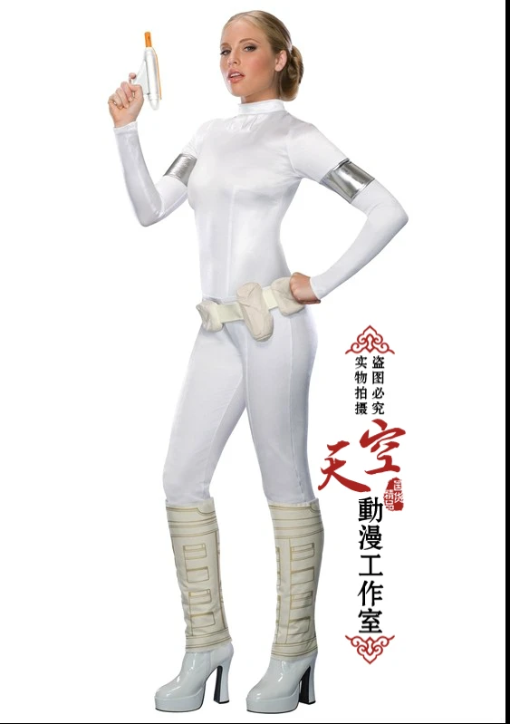 Attack Of The cloni Padme Amidala Costume Cosplay con cintura e borsa (non copriscarpe) 11