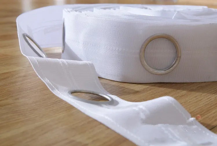 Curtain Accessories polyester 8cm padded curtain tape with holes and rings the cloth belt for curtains eyelets rings grommets image 3