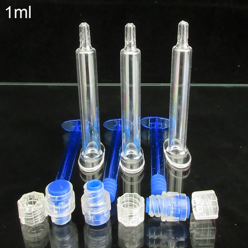 10pcs Beauty Salon use 1ml empty ampoule,cosmetic syringe for eye cream,skin care acid,luer lock bottle for essential oil serum