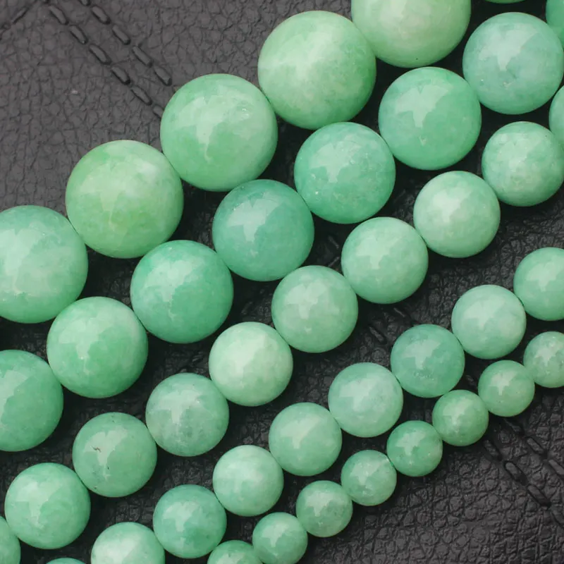 100% Natural Burmese GreenEmerald Jades ,6-14mm Round beads ,For DIY Jewelry Making ! We provide mixed wholesale for all items !