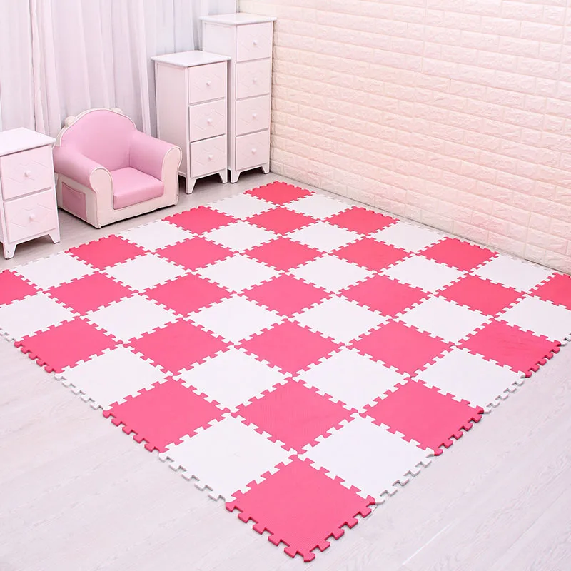 Tapis de jeu en mousse EVA souple pour bébés et enfants, Puzzle de couleur noir et blanc, tapis de sol 30x30x1cm, 9/18/24/30 pièces/lot