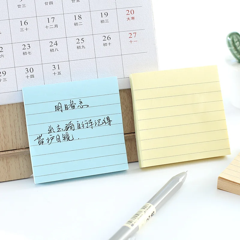 Simple Kraft Paper Square Memo Pad Student Message Note N Times Sticky School Office Stationery 1 Pcs