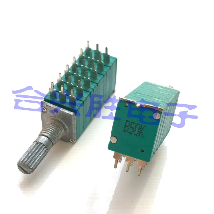 

2pcs type 12 audio power amplifier computer speakers volume precision potentiometer six league B50K * 6 axis 20 mm long