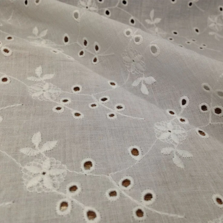 

cotton fabric base flower hollowout embroidery woven fabric,XERY-2018