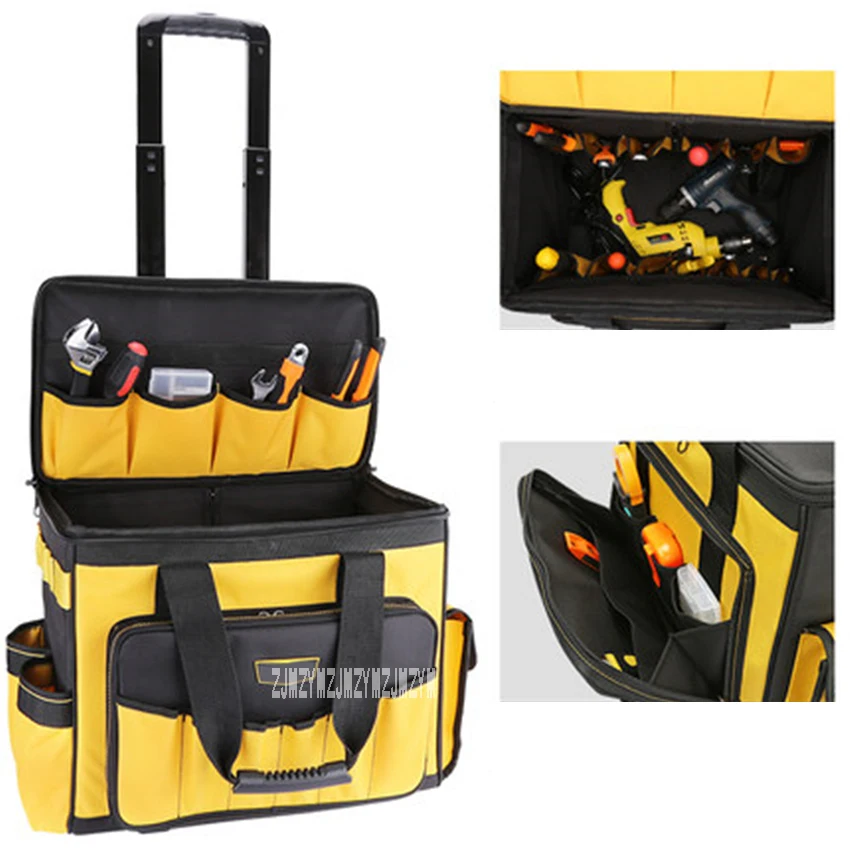 Trolley Wheel Toolbox  Multifunction Roller Type Tool Trolley Case Large Capacity Thickening Wear-resistant Trolley Bag