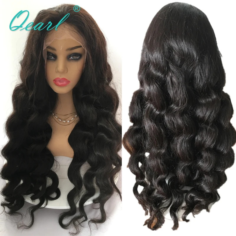 

Толстые 400% свободные глубокие волнистые парики из натуральных волос на кружеве для женщин, черный цвет, дешевые натуральные кружевные фронтальные парики 30 дюймов 13x4 Qearl