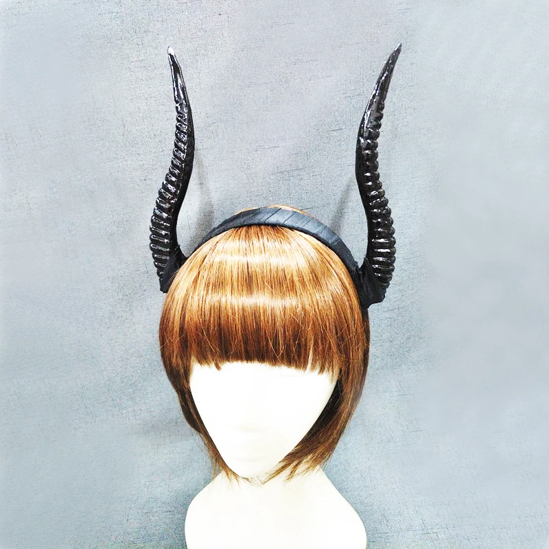 Restyle Gothic Horns Headband Punk Headwear Antler Headpiece Halloween Accessories