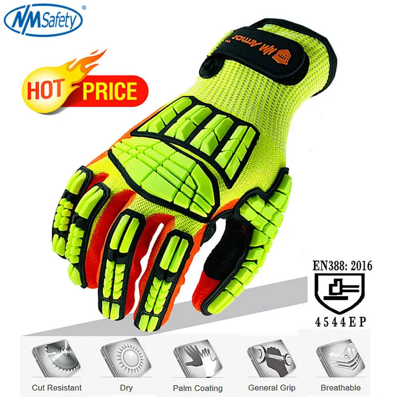 NMSafety 100% High Quality Anti Vibration New Mechanic gloves Cut-Resistant Safety Hand Work Gloves