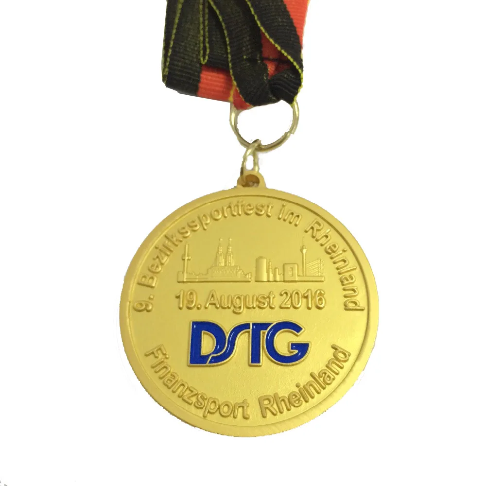 

Customized Oone Side Medal in 50mm Diameter Made in gold/silver/bronze Finish Sport Medal