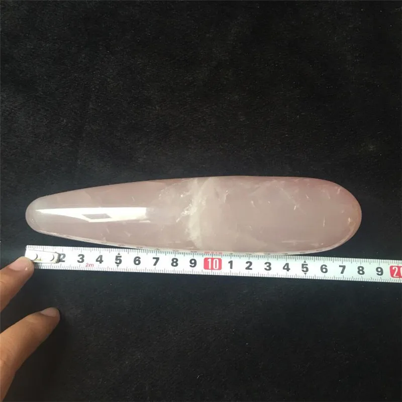 18CM Natural Rose Quartz Crystal Massage Yoni Wand for woman health OR Gift