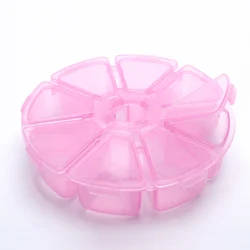 10x2.7cm Plastic Kit Box Round Tool Box Case Craft Organizer Storage Boxes Carrying Cases Jewelry Finding DIY Accessories B