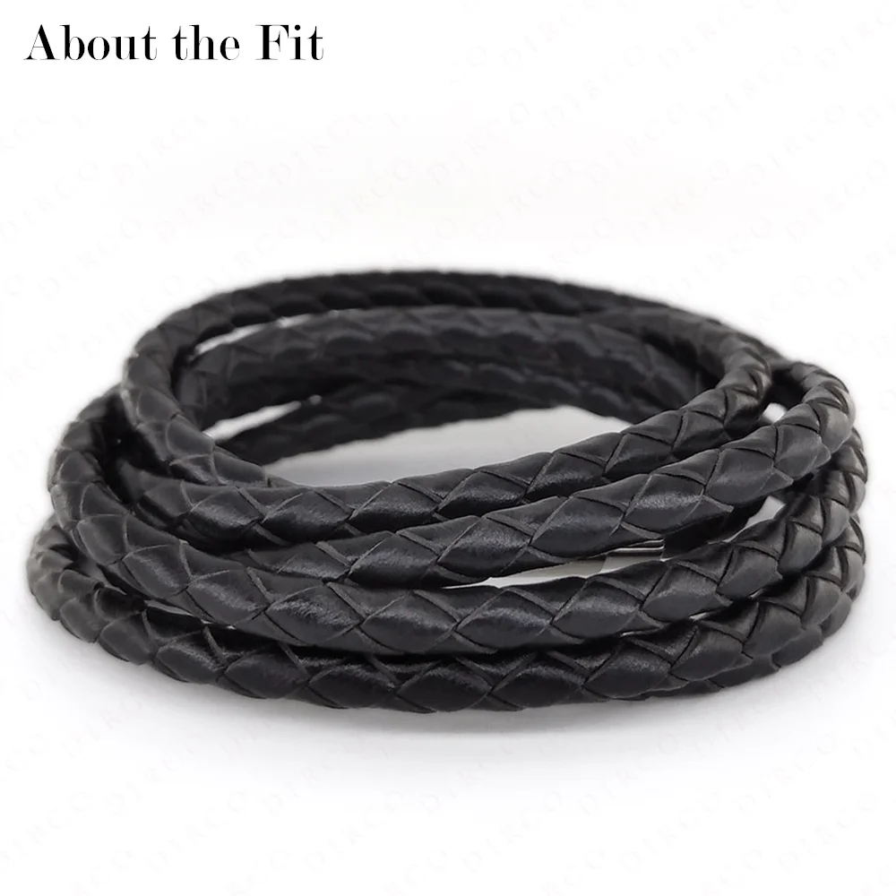 On SALE About the Fit 4mm 1Meter Genuine Braided Leather Cords Woven Ropes Real Leather Crafts Beading Accessories Special Offer