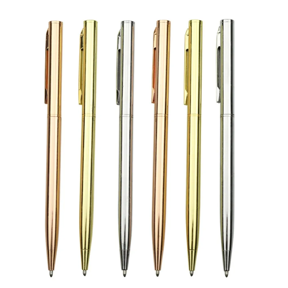 30 Pcs 1.0mm Ballpoint Pen OR Refill 100 Pcs Metallic Signature Business Office Gift Pen Gold Silver Rose Gold Good Feel