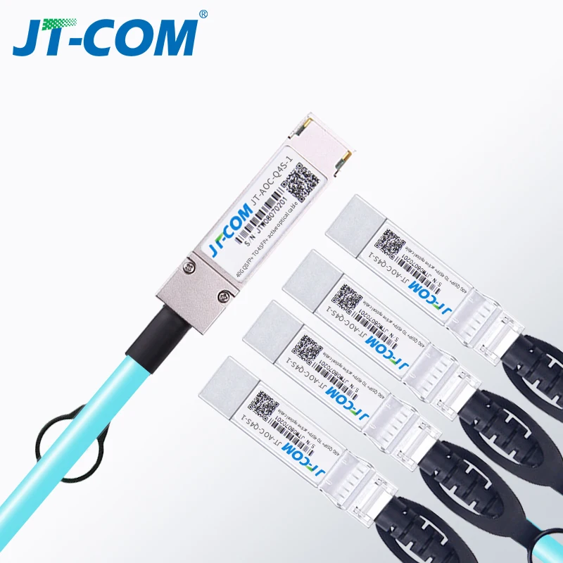 40G QSFP+ to 4xSFP+ AOC Fiber Cable 15m 20m 25m 30m 50m 100m MPO SFP Module OM3OM4 Active Optical Cable Support custom length