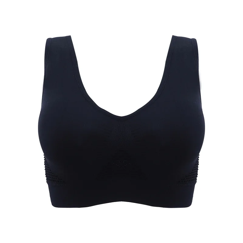 Solid Color Breathable Comfortable seamless bra Removable Pad Double Layer wireless Leisure Bra