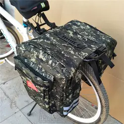 Mountain Road Bicycle Bike 2 In 1 Camo Trunk Bags Cycling Double Side Rear Rack Tail Seat Pannier Pack Luggage Carrier