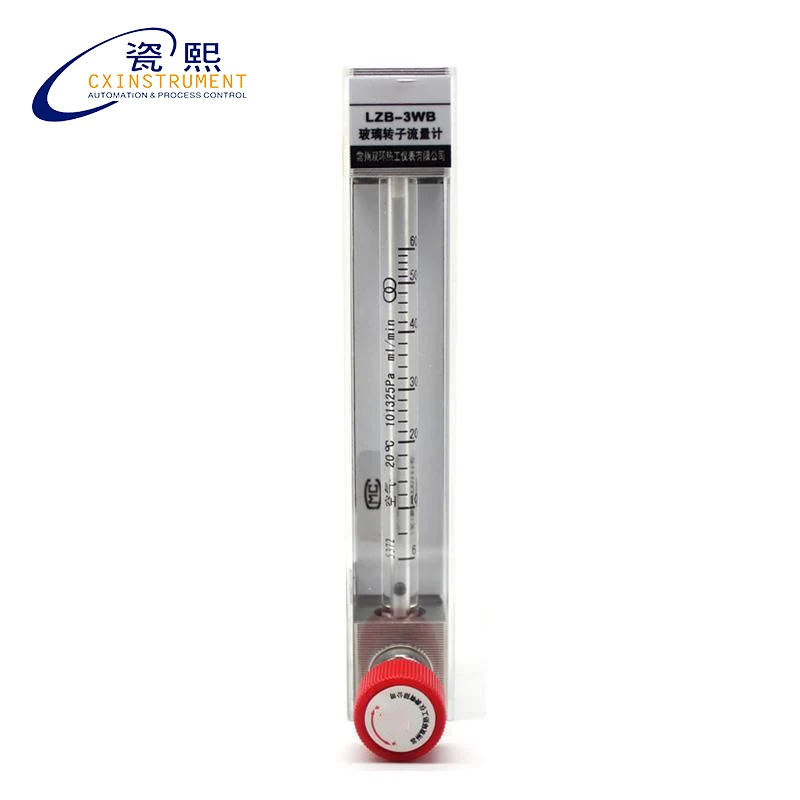 The 0.1-1LPM  Flow Range Local Display and Glass Material Rotameter water flow meter