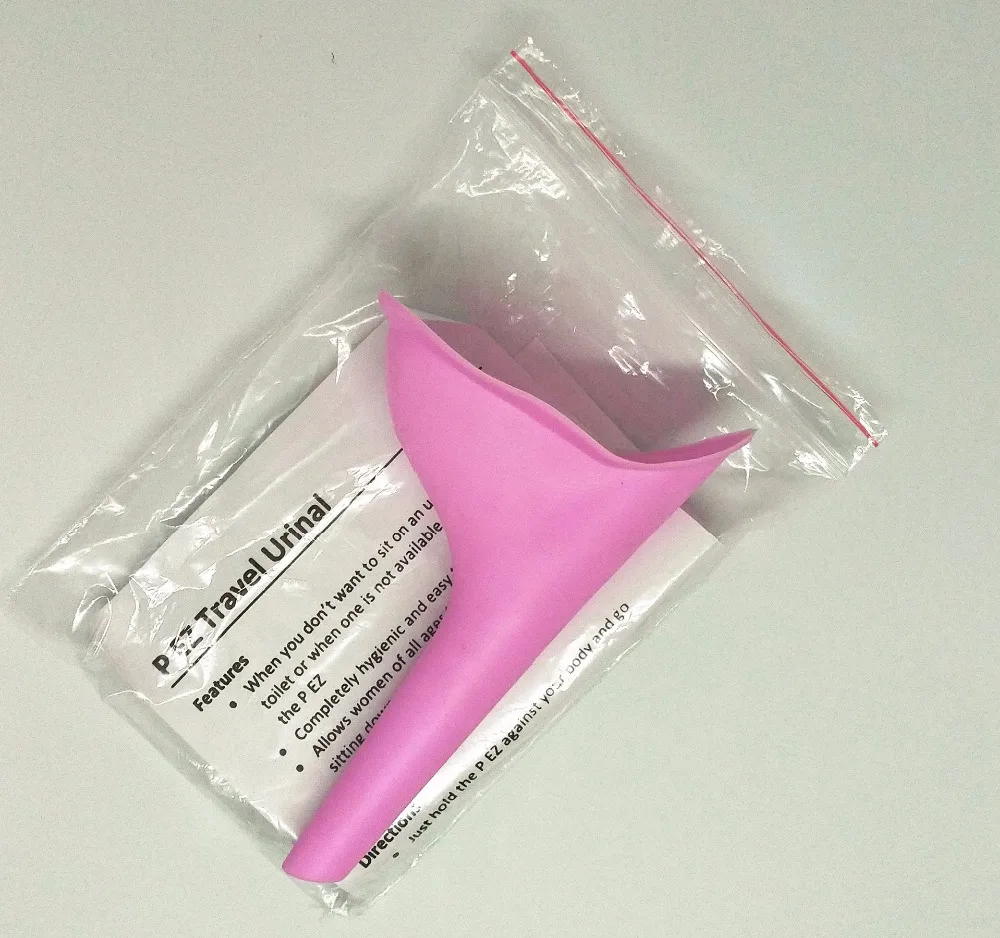 Urinario portátil para mujer, herramienta plegable de silicona suave para exteriores, dispositivo de micción para viajes y acampada, 1 ud.