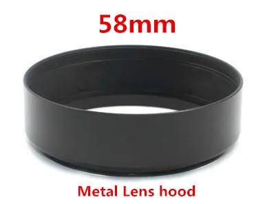 Capa da lente do metal de 58mm para canon nikon toda a lente da câmera 58mm