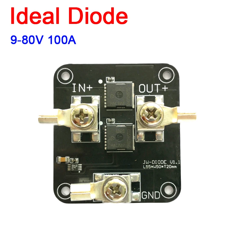 100A 9-80V Ideal Diode Ideality Controller High Current Solar panel Charging backwash protection battery charge Module F eBike