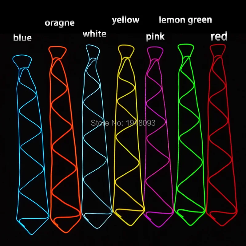 New arrival 10 Color Fashion with DC-3V Flashing driver Wedding decor Novelty Lighting LED Neck tie Adult  For Wedding DJ Party