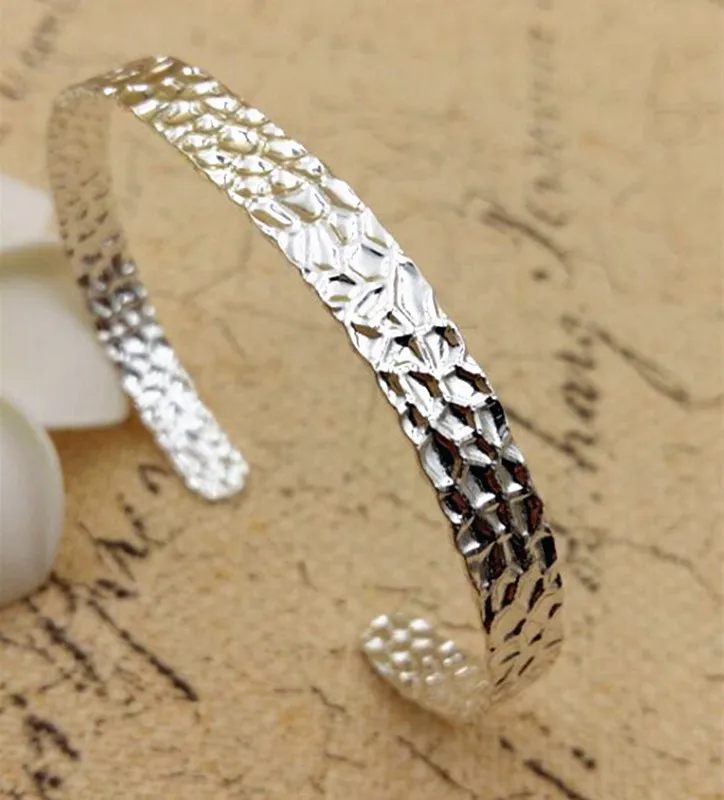 20pcs/lot Newest Women Fashion copper Charms  open Inside and outside the beat effect Bracelets Bangles without charms