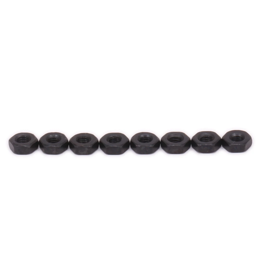 RCAWD 8PCS M2.5 Nut For RC Model Car 1-12 Wltoys 12428 FY03 Traxxxs HSP HPI Black Metal Hop-up Spare Parts