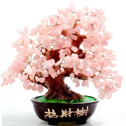 rose crystal money tree bonsai style for wealth luck home & wedding decoration