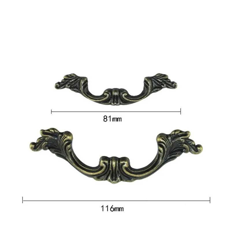 1PC Antique Alloy Handle Cabinet Knobs and Handles Drawer Kitchen Door Pull Cupboard Handle Furniture Fittings,81mm/116mm