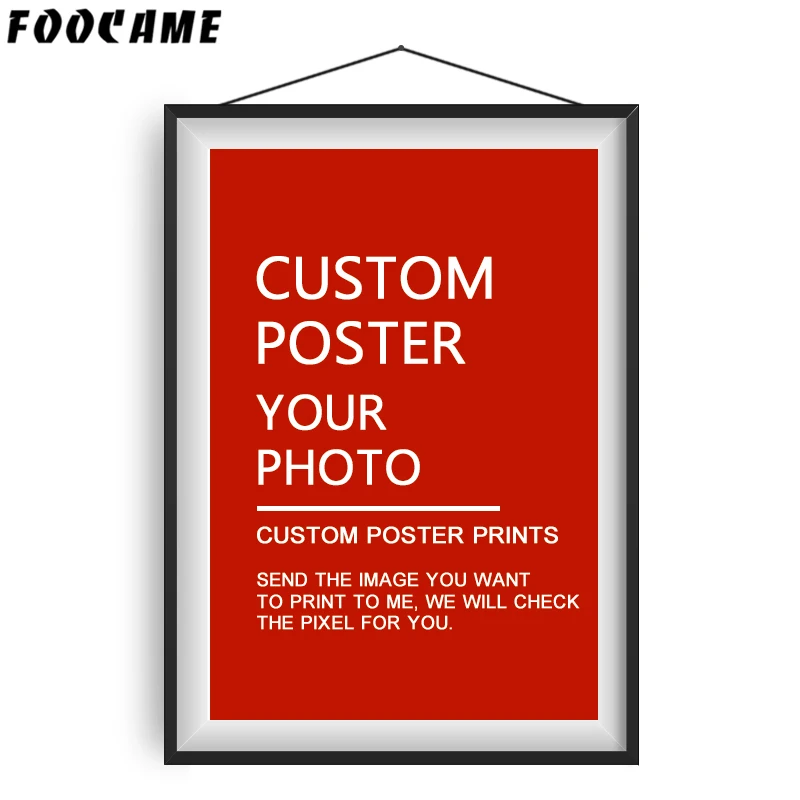 

FOOCAME Custom Poster Wall Art Prints Anime Movie Landscape Painting Your Photo Modern Silk Home Pictures Customized Decoration