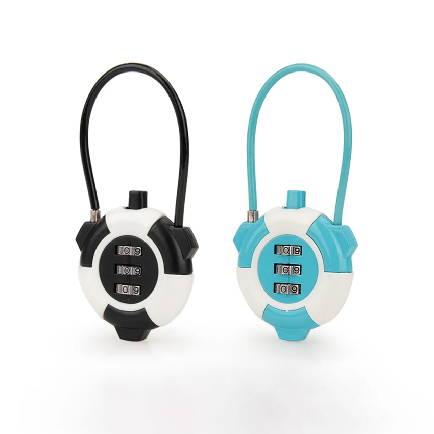 3 Dial Digital Password Combination Padlock Luggage Handbag Metal Password Lock Mini Anti-theft Universal Lock Diary Protection