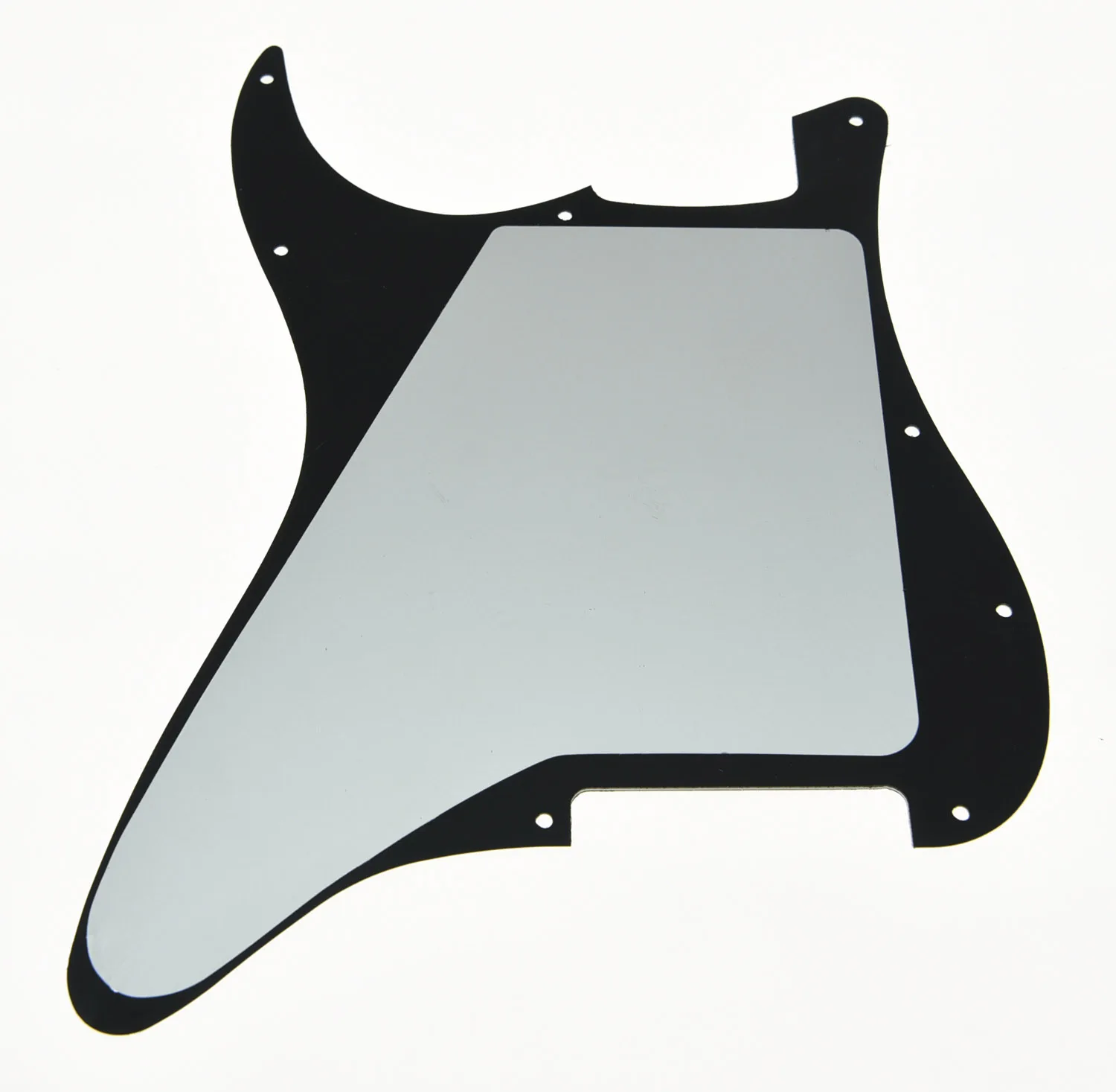 KAISH 11 Hole Blank ST Pickguard Scratch Plate No Pickup Holes Black 3 Ply