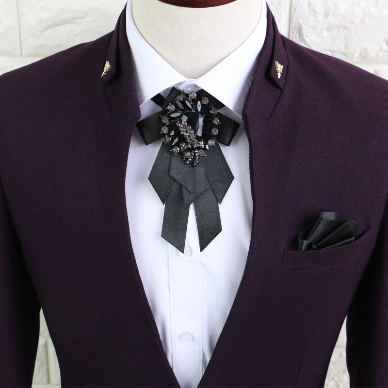 New Free Shipping FASHION man male MEN'S Korean neckties stylist host groom Groomsmen wedding diamond suit tie exaggerated bow