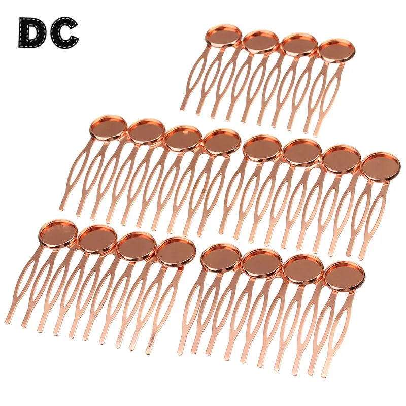 5pcs/lot 4 Base Hairpin Settings 12mm Cabochons Bases Hair Clips Hairpin Trays for Cabochon Cameo DIY Headwear Findings