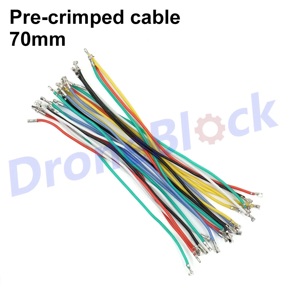 24Pcs/a lot 6 colors Pre-crimped Cables 7cm SPRacing F3 F4 F7 Betaflight Pixhawk OMNIBUS Runcam Camera VTX Silicon Wire