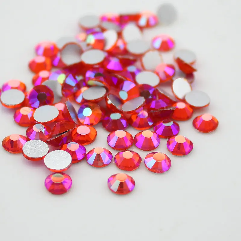 SS4-SS30  Hyacinth AB flat back nail art deco non hotfix rhinestones for Rhinestone & Decoration glue on stone