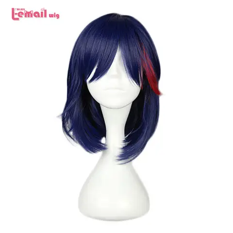 L-이메일 가발 40cm/15.74 인치 킬 라 킬 루코 마토이 코스프레 가발, 혼합 색상 내열성 합성 헤어 페루 카 코스프레 가발