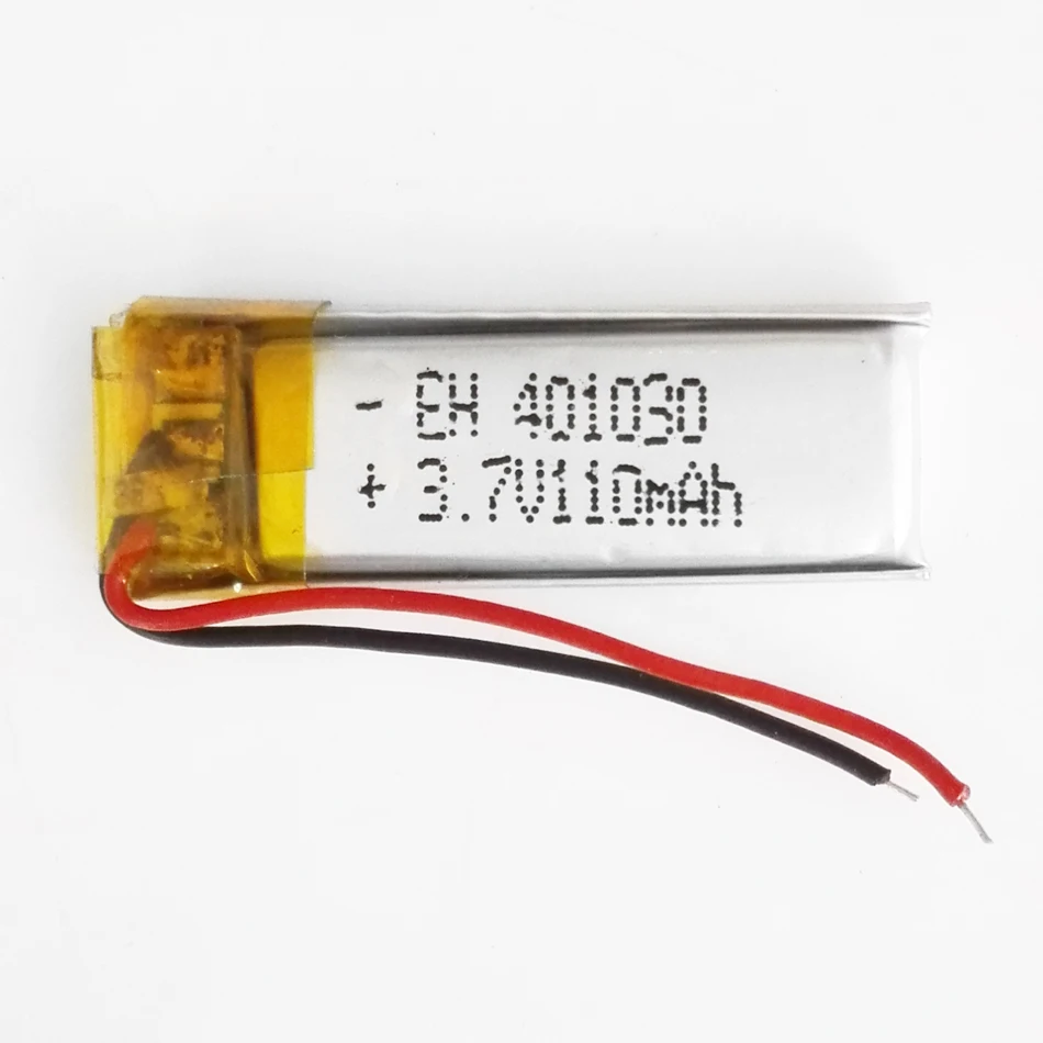 3 szt. Akumulator litowo-polimerowy LiPo 3,7 V 110 mAh 401030   Do zestawu słuchawkowego Mp3 GPS Bluetooth Rejestrator Bransoletka Zegarek LEDLIGHT