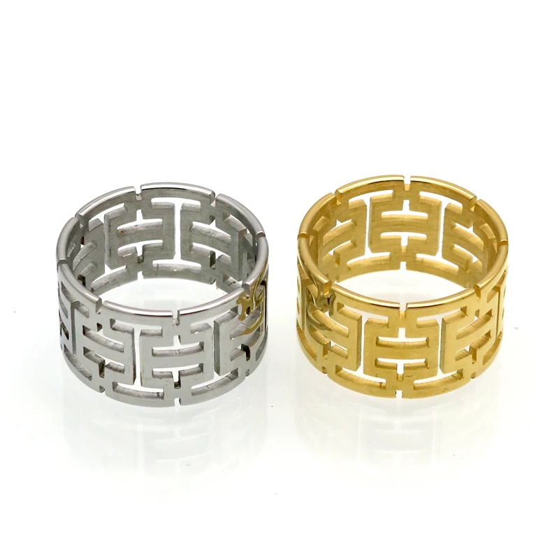 Top Quality New Rings For Women Stainless Steel Rings For Women Hollow Beautiful Pattern Fashion Jewelry Wholesale