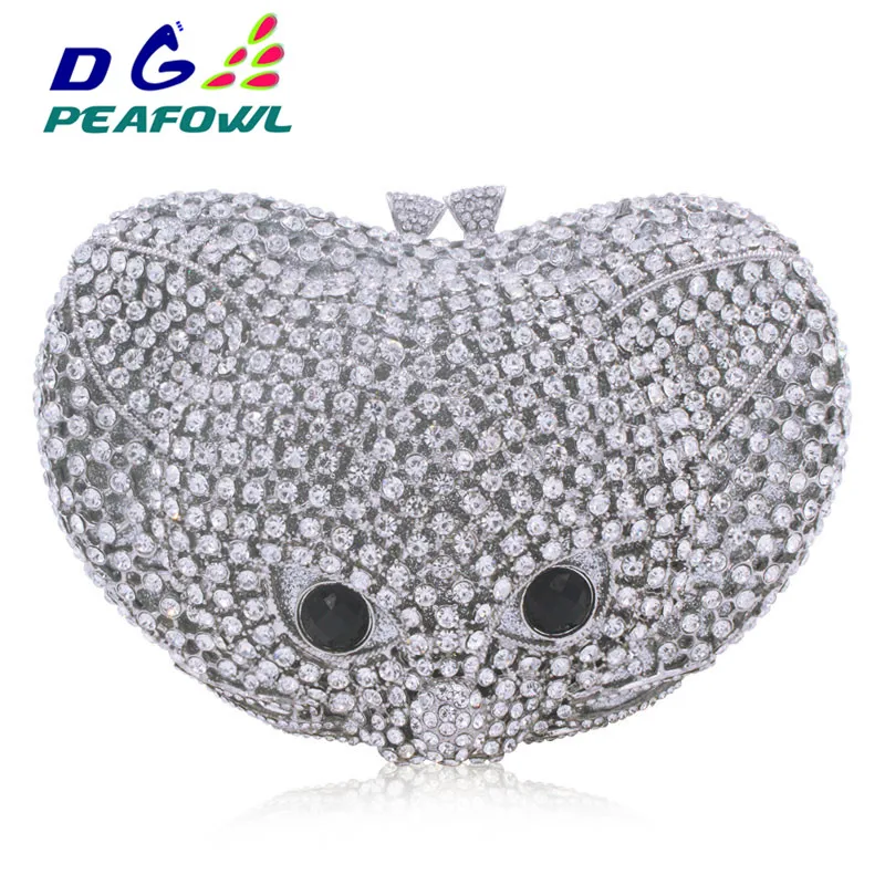 

Lady Metallic Fox Diamond Women Shoulder Bag Dinner Box Shoulder Messenger Clutches Bag Toiletry Package Evening Clutch Wallet