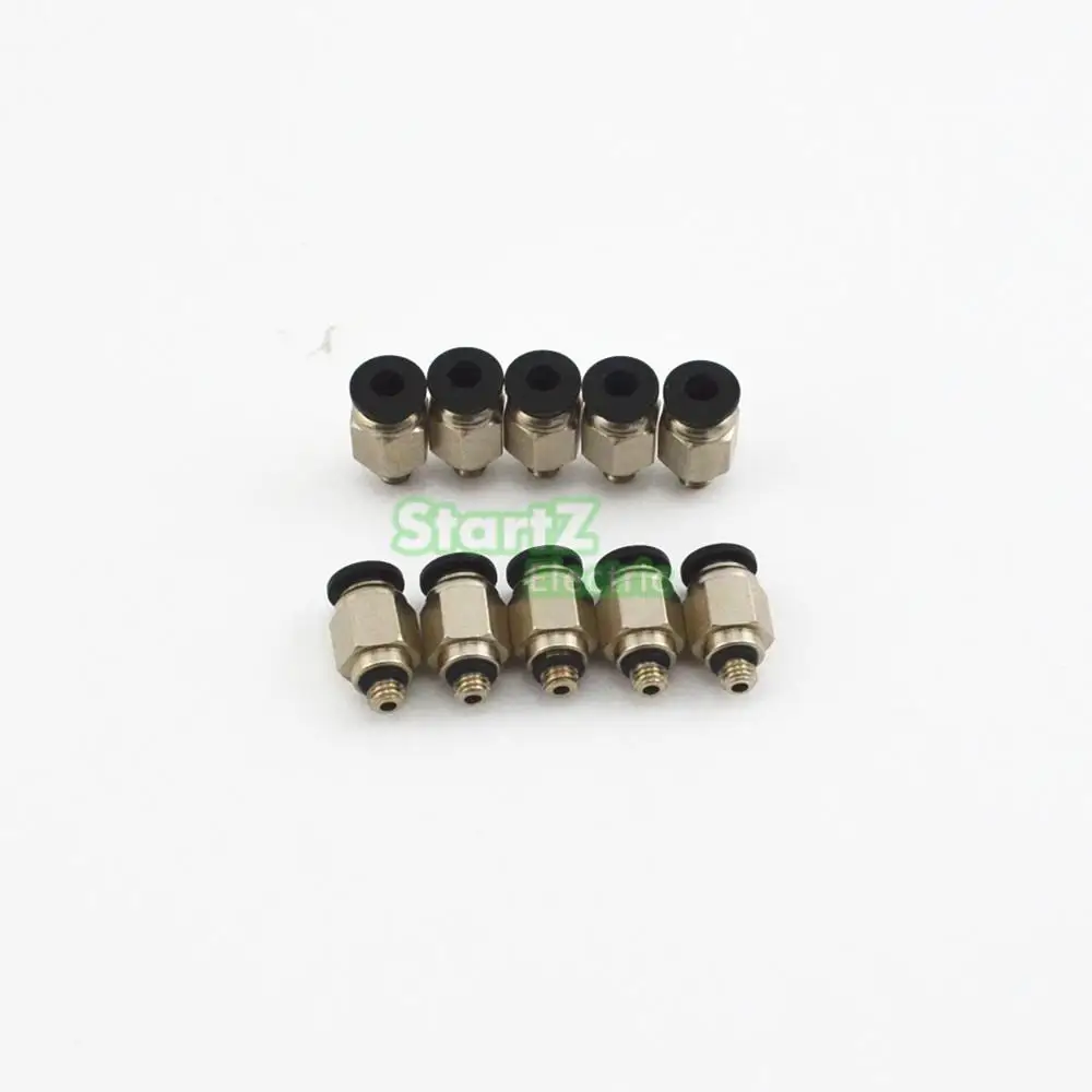 

10PcsHigh quality 4mm to M5 Thread Male Straight Pneumatic Tube Push In Quick Connect Fittings Pipe